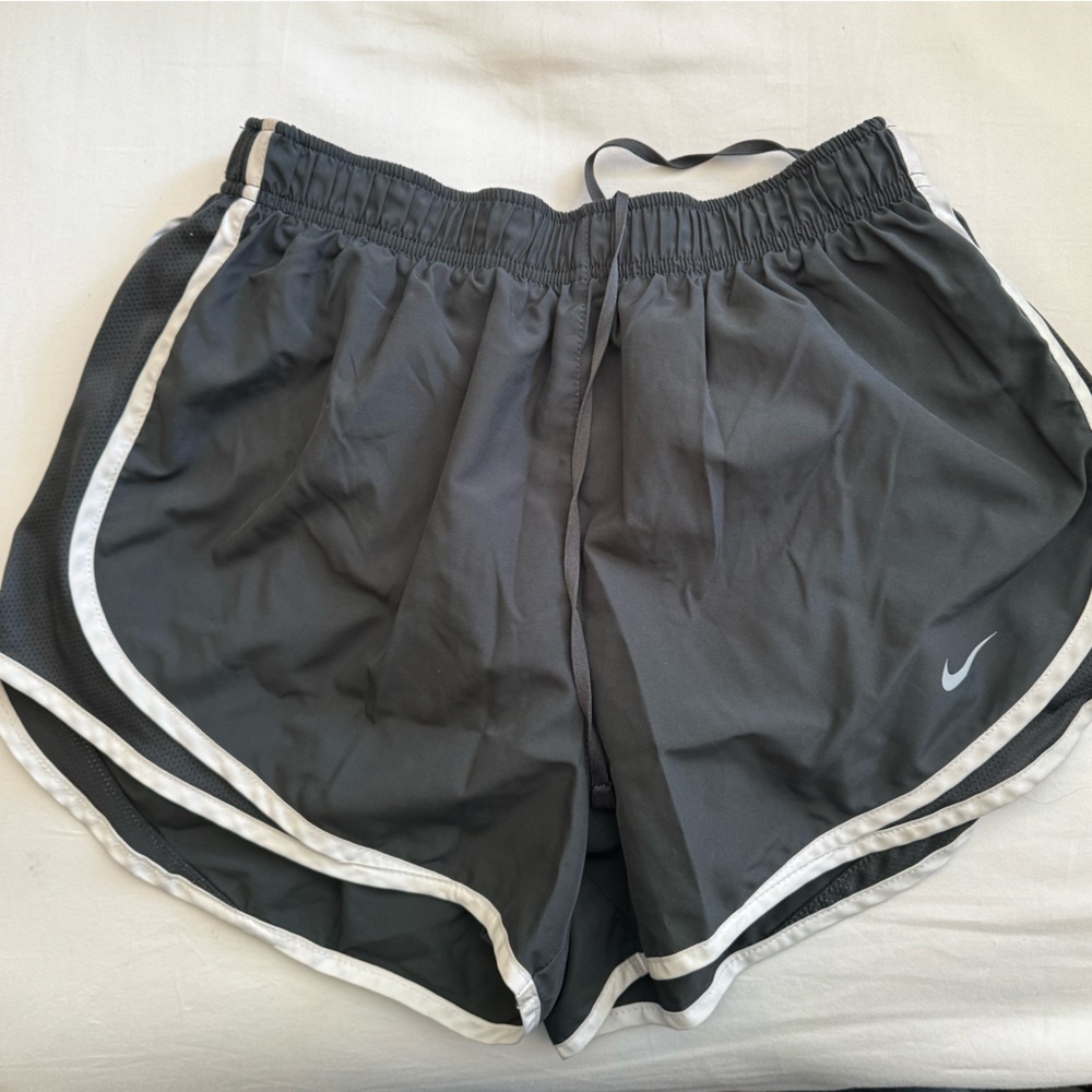 Nike Grey Athletic Shorts With White Lining